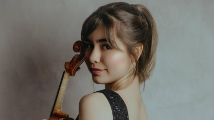 Sofía Rodríguez, con su violín