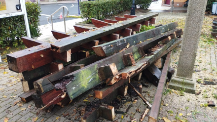 La madera presenta un avanzado estado de deterioro