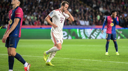 Harry Kane, celebrando un gol ante el Barça