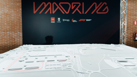 Maqueta del circuito durante la presentación del circuito de Fórmula 1 Madring