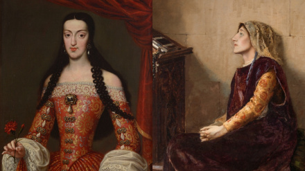 María Luisa de Orleans, esposa de Carlos II, y Blanca II de Navarra, esposa de Enrique IV