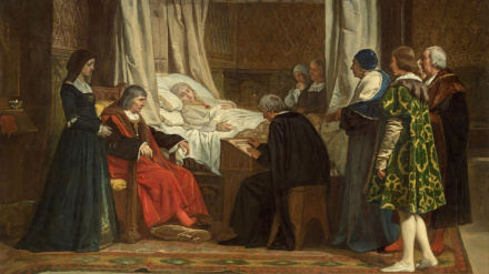 'Isabel la Católica dictando su testamento', Eduardo Rosales Gallinas (1864)