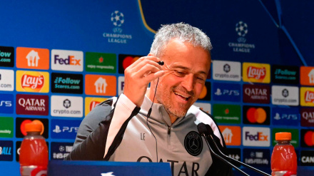 Luis Enrique Martínez, entrenador del PSG, en rueda de prensa