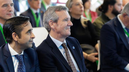 Alfonso Rueda este jueves en el Puerto Exterior de Ferrol