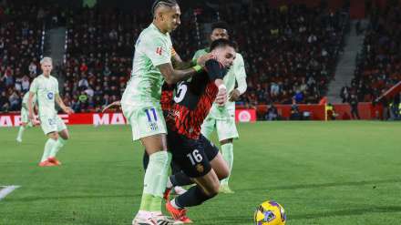 Valery en el partido contra el Barcelona