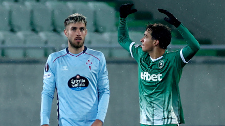 Petar Stanic, tras marcar un hat-trick con el Ludogorets frente al Celta en la Europa League