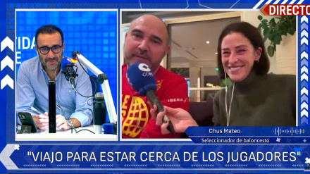 Chus Mateo, entrevistado por Juanma Castaño y Pilar Casado tras debutar como seleccionador de baloncesto