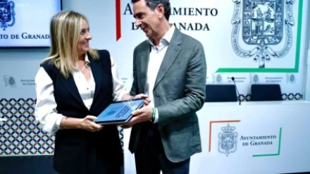 Enrique Catalina y la alcaldesa