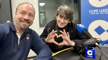 Ricard Alvarez i Manel Simon, director de MamaPop, als estudis de COPE Lleida