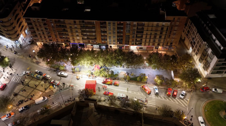 Vista aérea de la plaza de Santa Clara