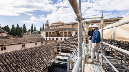 Obras de restauración de los palacios nazaríes de la Alhambra