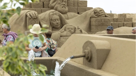 Detalle de Belén de Arena de Las Canteras.