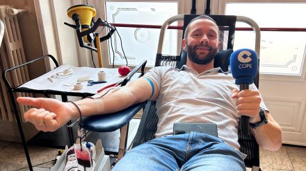 Elías, donante de sangre en Asturias