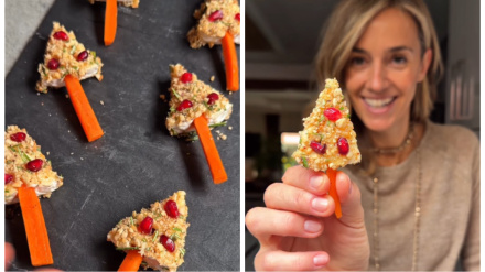 ¡Arbolitos de Navidad de queso!