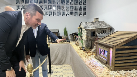 López Campos en el Belén de Begonte