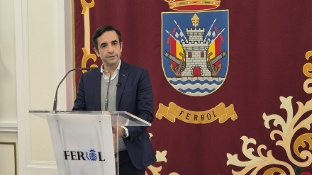 El alcalde de Ferrol este lunes en la rueda de prensa posterior a la Junta de Gobierno