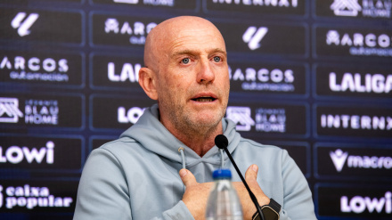 Calero, en la rueda de prensa de despedida