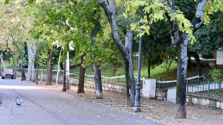 Imagen del parque de la Victoria de Jaén donde se hallaron muertas a dos jóvenes este fin de semana