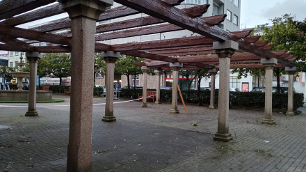 La pérgola ya ha sido restaurada