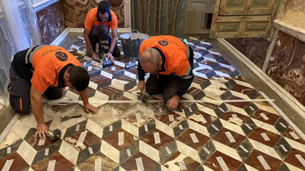 Restauración Solería Antecamarin Virgen del Rosario