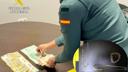 Joyas y dinero recuperado.