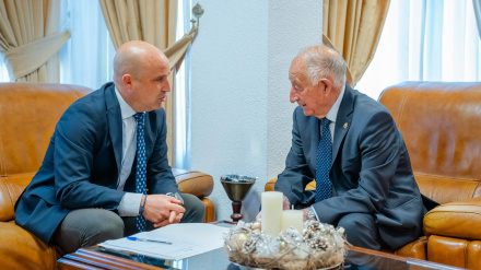 Encuentro institucional entre el presidente de la Diputación, José Antonio García y el alcalde de Roquetas, Gabriel Amat