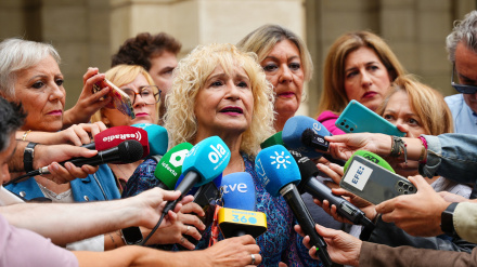 Archivo - La presidenta de la asociación de Mujeres con Cáncer de Mama de Sevilla (Amama), Ángela Claverol, atiende a los medios tras registrar en la Fiscalía una denuncia contra la Junta de Andalucía por irregularidades en el cribado del cáncer de mama.