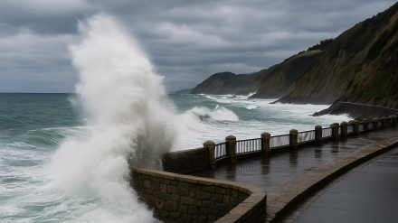 Precaución ante el oleaje