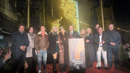 Participantes en el encendido navideño 2025