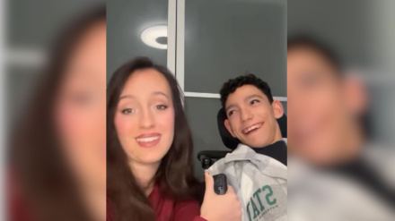 Marta con su hermano Luis