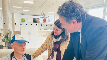 García Cadiñanos realizó el pasado lunes una visita a la Asociación de Saúde Mental de A Mariña, en Cervo (Lugo)