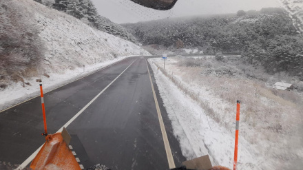 Nieve en las carreteras de Ávila