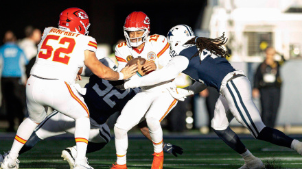 Patrick Mahomes, quarterback de Kansas City Chiefs frente a Dallas Cowboys
