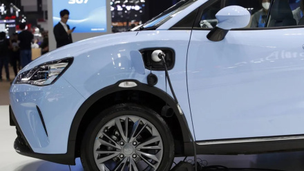 Detalle de un coche eléctrico chino en una imagen de archivo.