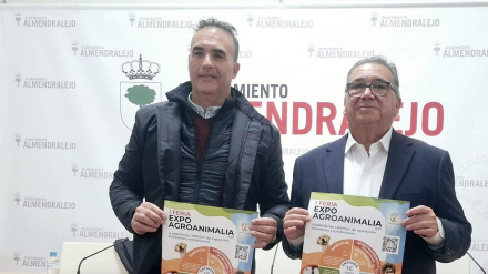 El alcalde de Almendralejo, José María Ramírez, y el organizador, Antonio Arroyo