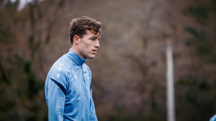 Luka Sucic durante un entrenamiento en Zubieta