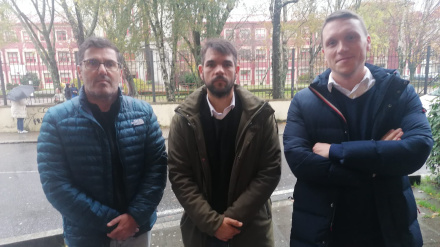 El director del IES Concepción Arenal con Reina y Bouza