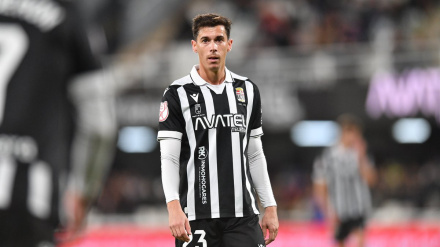 Nacho Sánchez, en el encuentro ante el Valencia