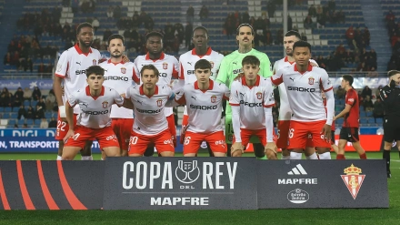 La plantilla del Sporting vs Mirandés en la Copa