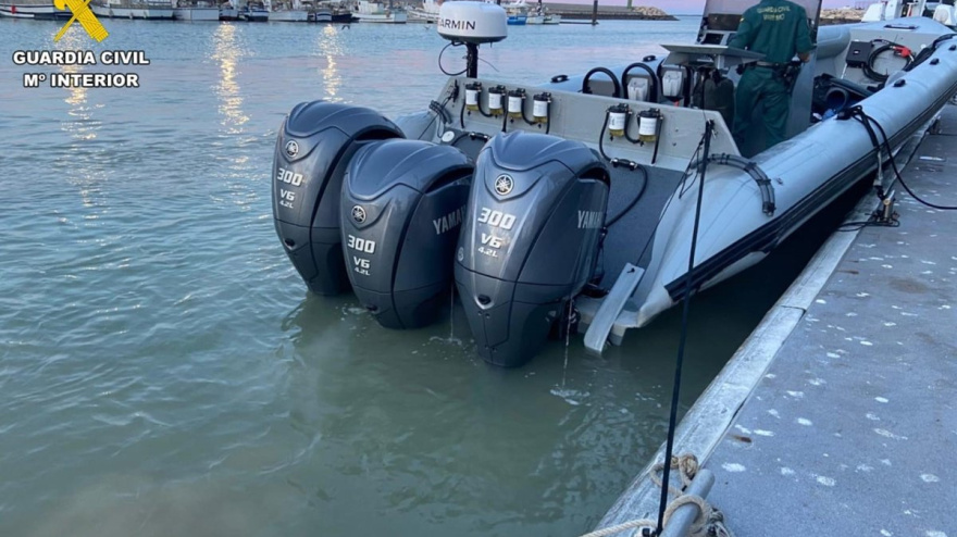 Narcolancha interceptada en Chipiona.