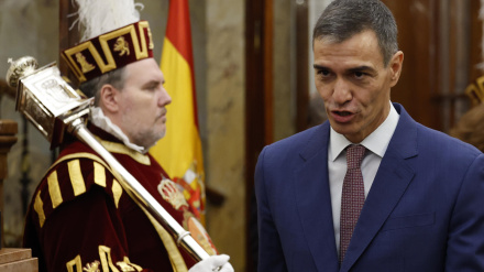 El presidente del Gobierno, Pedro Sánchez a su llegada al acto institucional por el Día de la Constitución, este sábado, en el Congreso de los Diputados.