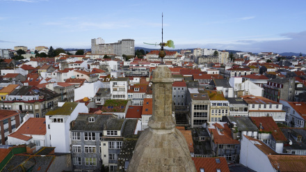 Vista aérea de una parte del barrio de A Magdalena, en Ferrol