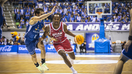 Michael Forrest, en una acción del partido del sábado en Burgos