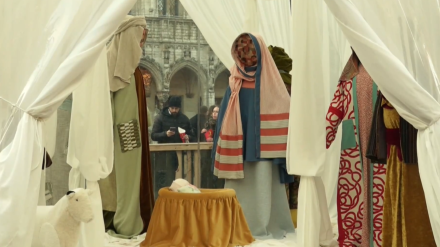 El polémico Portal de Belén colocado en Bruselas