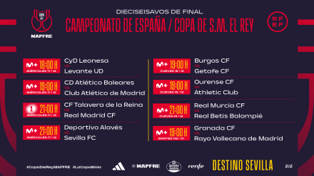 Horarios actualizados de la Copa del Rey