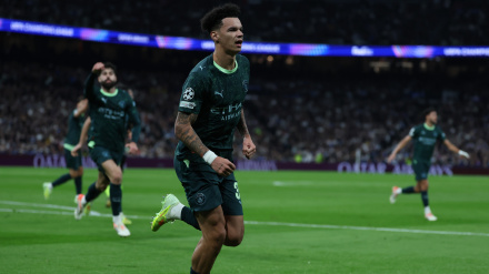 Gol de O'Reilly en el Santiago Bernabéu con el que el Manchester City logró el empate sobre el Real Madrid