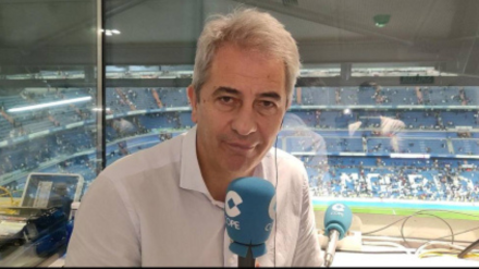 Manolo Lama, en el Santiago Bernabéu