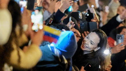 La líder opositora María Corina reaparece en Oslo