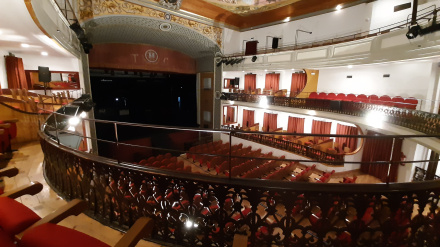 Interior del Teatro Guerra de Lorca en una imagen tomada desde el anfiteatro