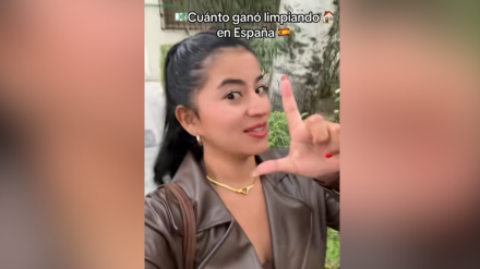 Michelle, trabajadora del hogar, en el vídeo